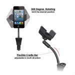 Wholesale Car Mount Holder with USB Charger (Long Black)